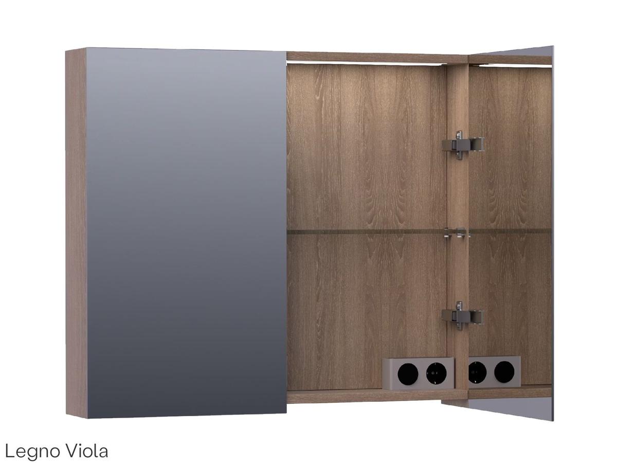 Brauer Dual 80 Spiegelkast - 80 cm - Legno Viola