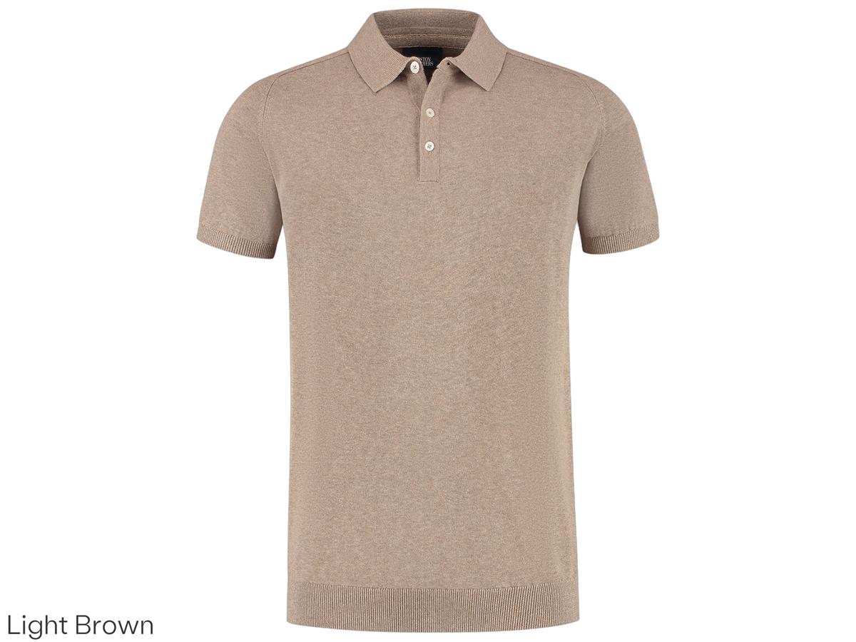 Boston Brothers Gebreid Poloshirt XL Lt Green BBO36S500-0000-9486 - Stijlvol en Comfortabel