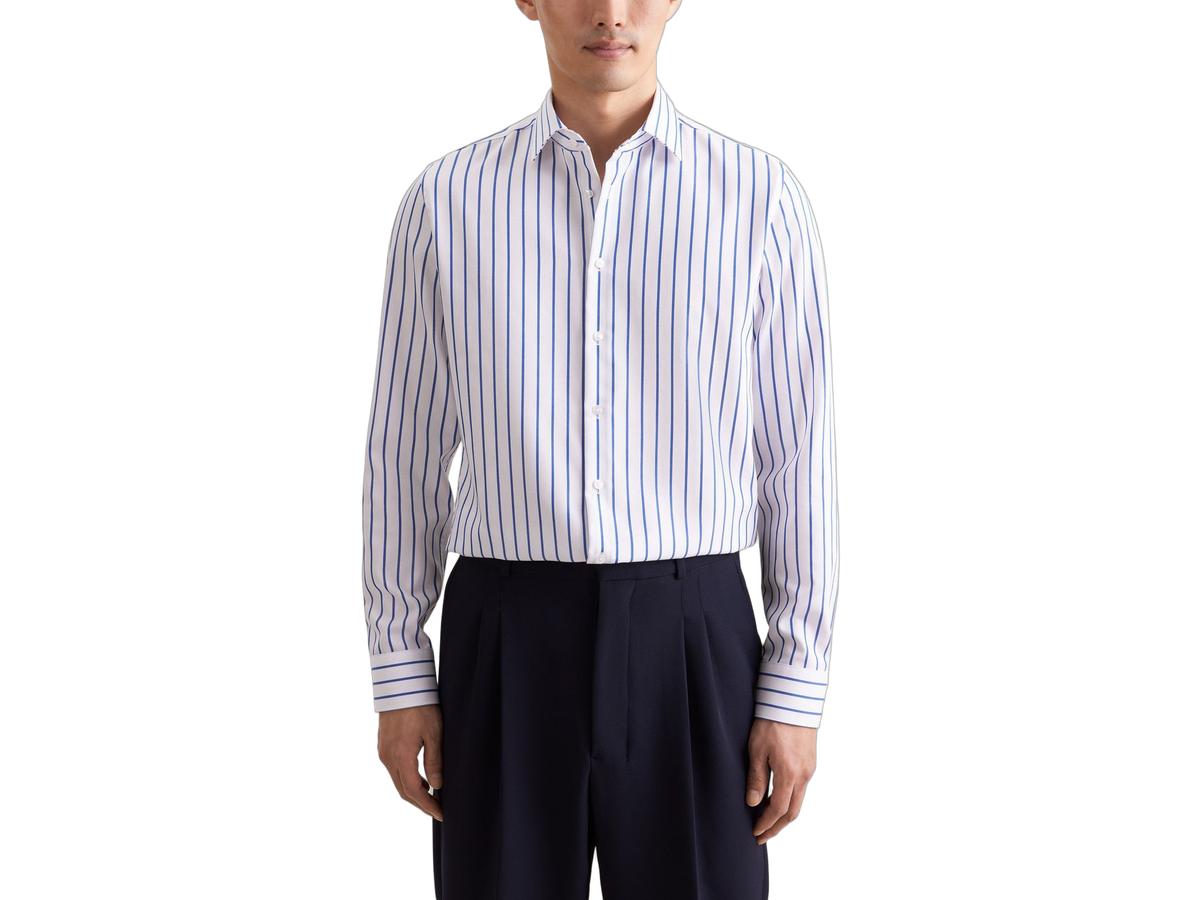 Seidensticker New Kent Slim Fit Overhemd - 38 Mid Blue 01.849889-15