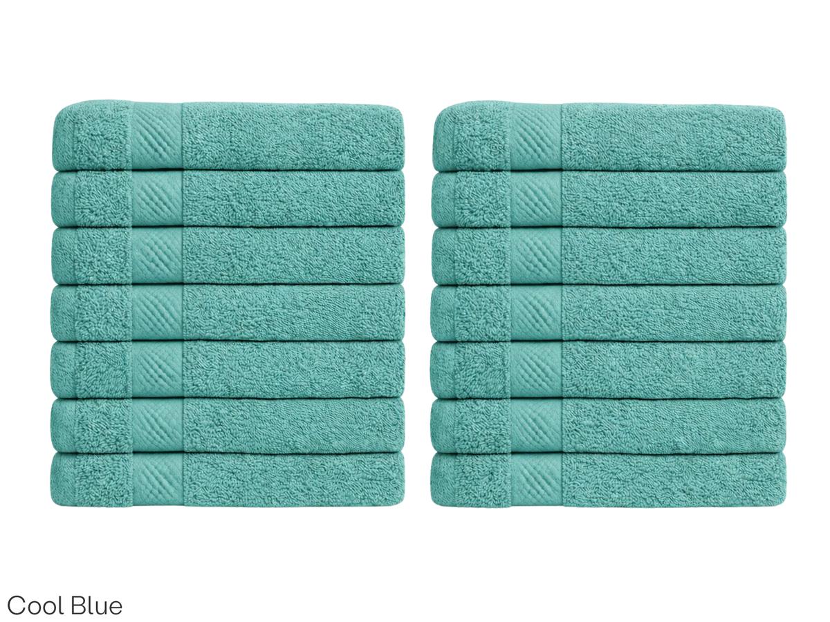 Lotus Handdoek 14x - 50 x 100 cm - Antraciet - Set van 7x 2 stuks 500gr