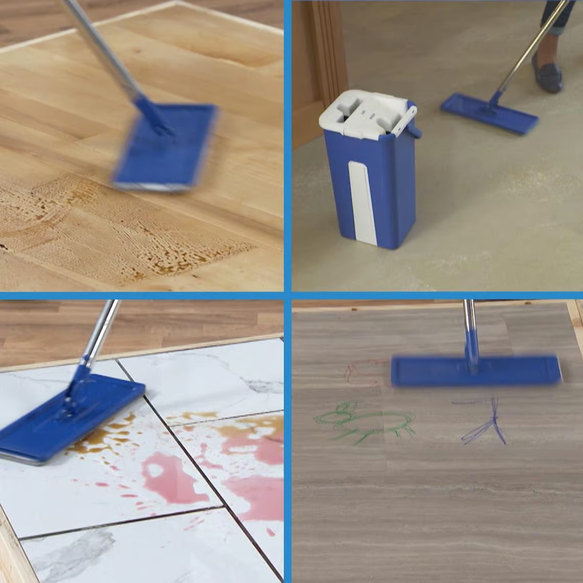 Livington Touchless Mop Vloerwisser - Uitwringfunctie Zonder Vuile Handen - Inclusief Microvezelpad - 2,7L Dubbel Eimersysteem
