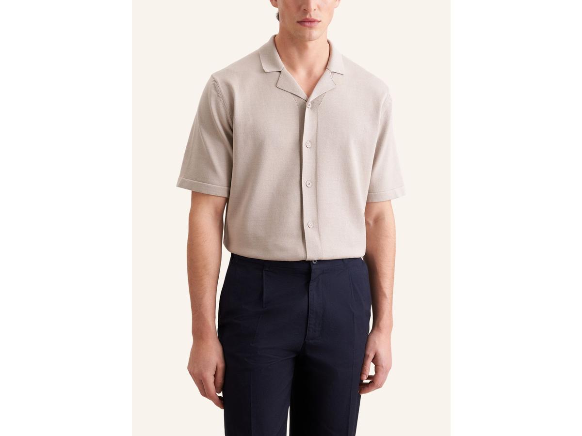 Seidensticker Knitted Hemd - Beige - XXL - Resort Shirt