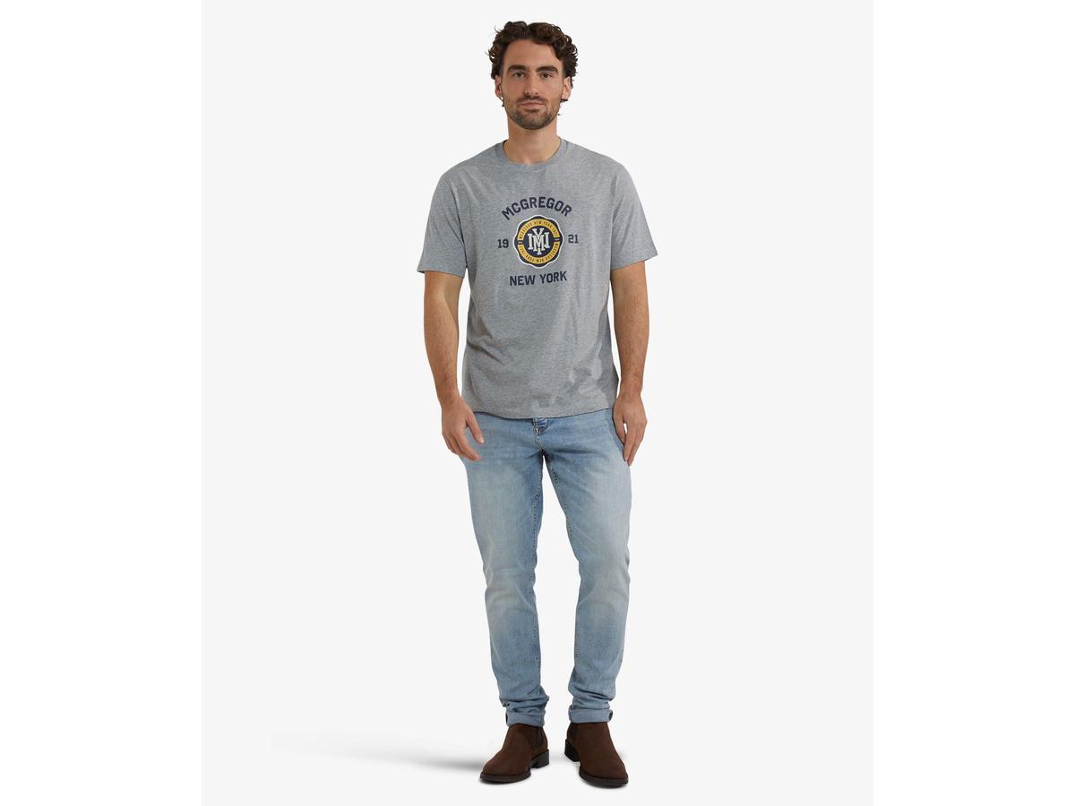 McGregor 1921 NY T-Shirt Heren XL Donkergrijs Melange
