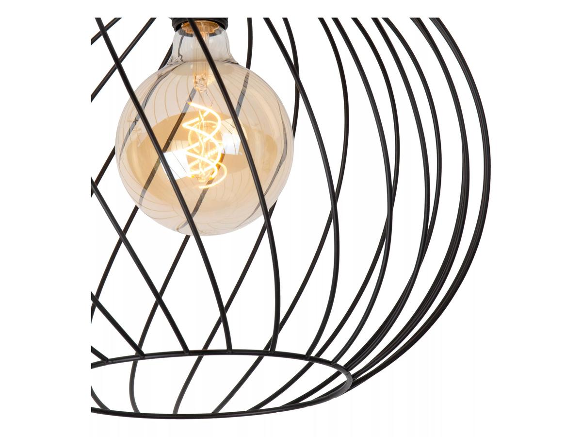 Lucide Danza Plafondlamp - Ø40 cm - 1x E27 Fitting - Zwart