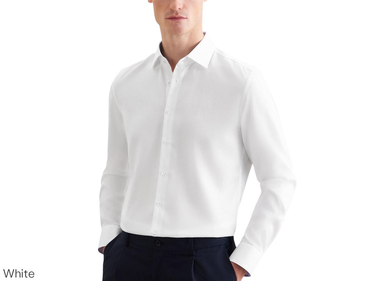 Seidensticker New Kent Business Shirt - 40 White - Regular Sleeve Slim Fit