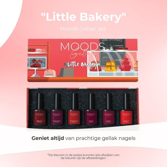 Moods Gellac 6-delige Set - Gel Nagellak - 8ML - Little Bakery Edition - Nagels - Gellak Starterspakket - Chique Kleuren