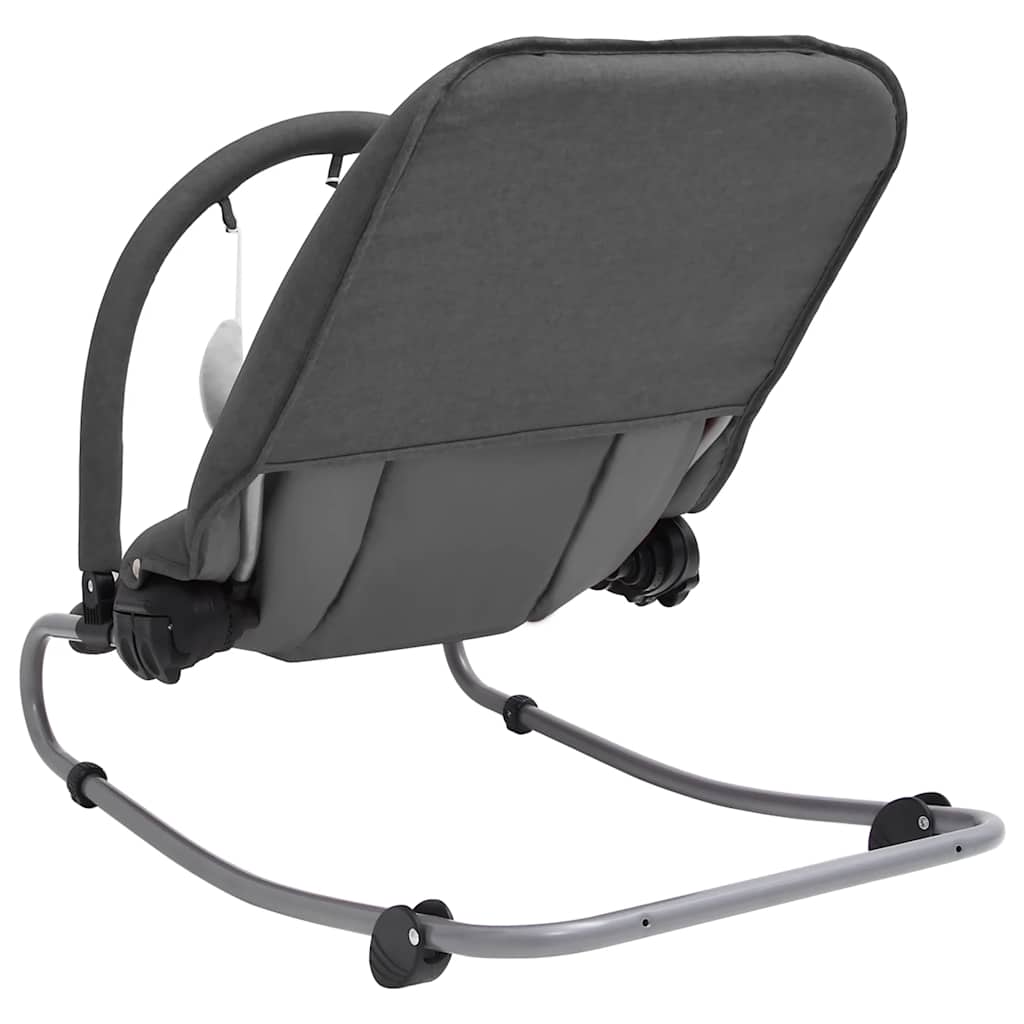 VidaXL Babyschommel - Met Veiligheidsgordel - Antraciet - 77 x 46 x 58 cm