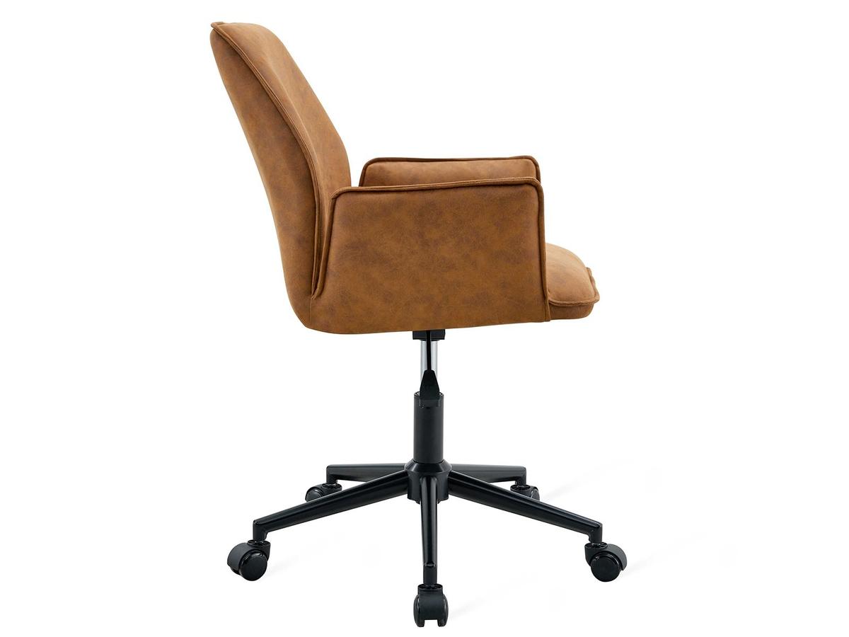 Jill Bureaustoel Microfiber - Cognac - 2 Stuks Duopack