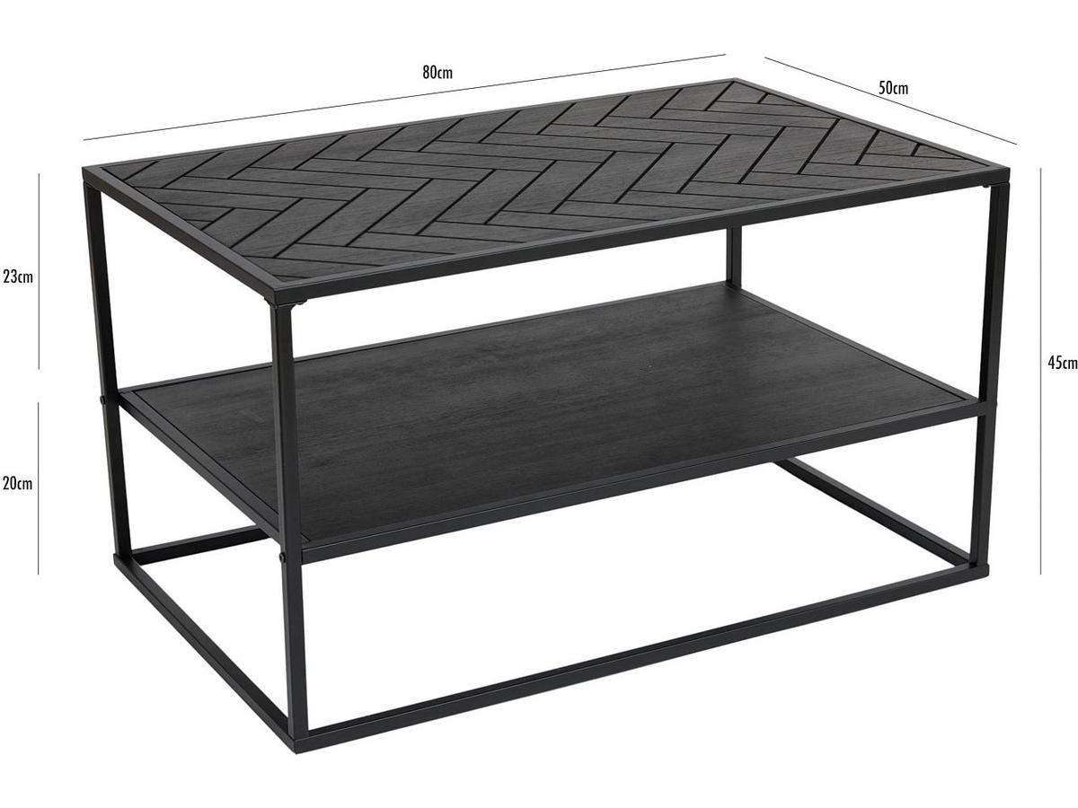 Lifa Living Salontafel Dijon - Zwart - 90 x 45 x 45 cm