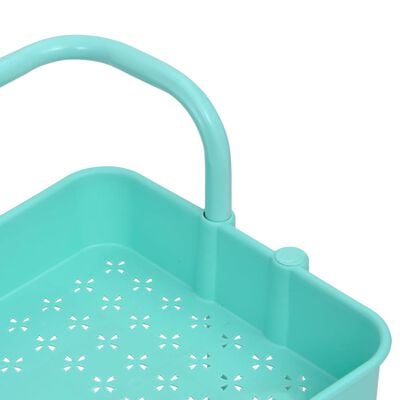 Coast 3-Laagse Rolwagen - Met Handgreep - 2 Remmen - 42 x 35,5 x 86 cm - Groen