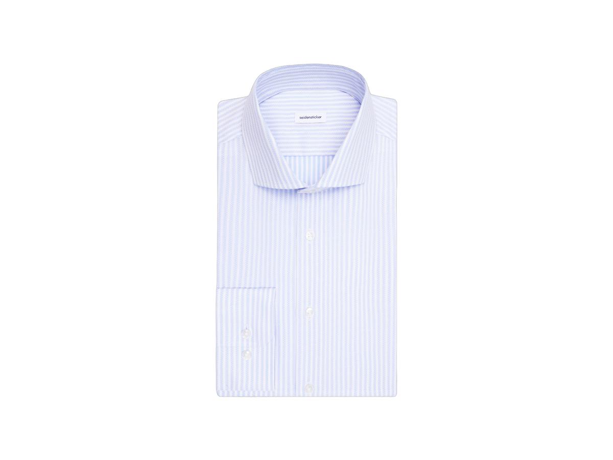 Seidensticker Spread Kent Overhemd Slim Fit 42 Light Blue | Business Hemd 01.849939-12