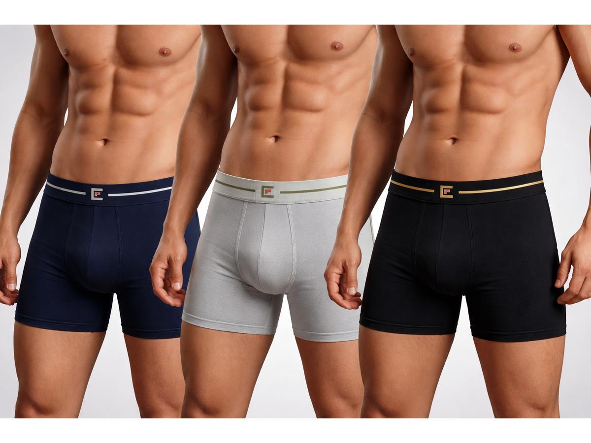 Bamboo Elements Boxershorts Heren - 3 Stuks - Donker Assorti - Maat M