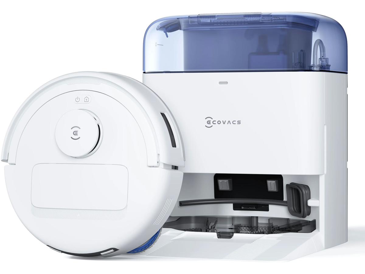 Ecovacs Deebot Mini Stofzuig- en Dweilrobot met Klein Omni Station - Compact en Efficiënt