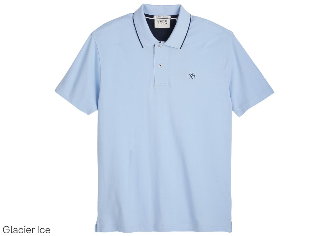 Scotch & Soda Tipped Poloshirt Heren XXL Glacier Ice 482 SSP26VMT-21156