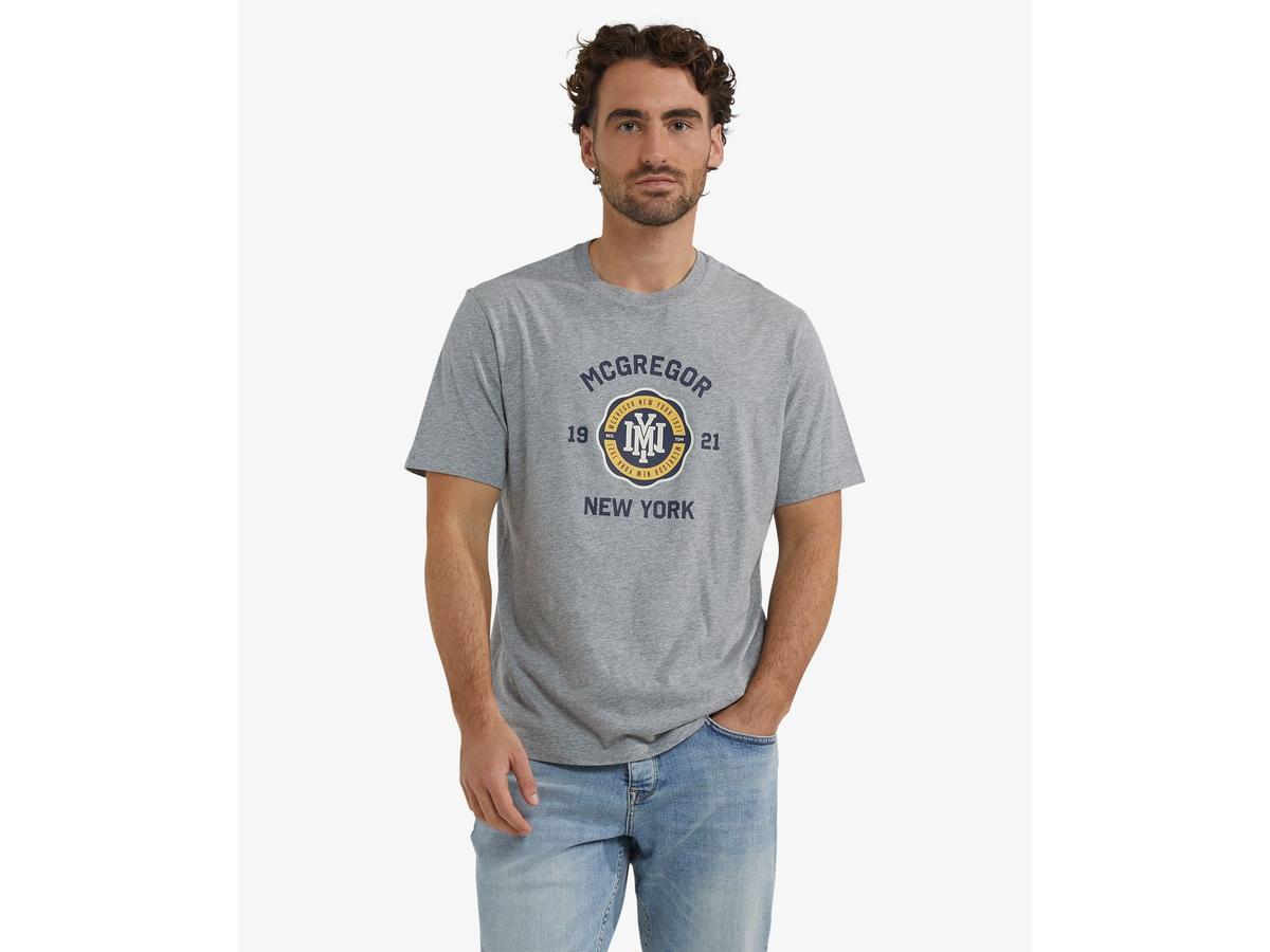 McGregor 1921 NY T-Shirt Heren XL Donkergrijs Melange