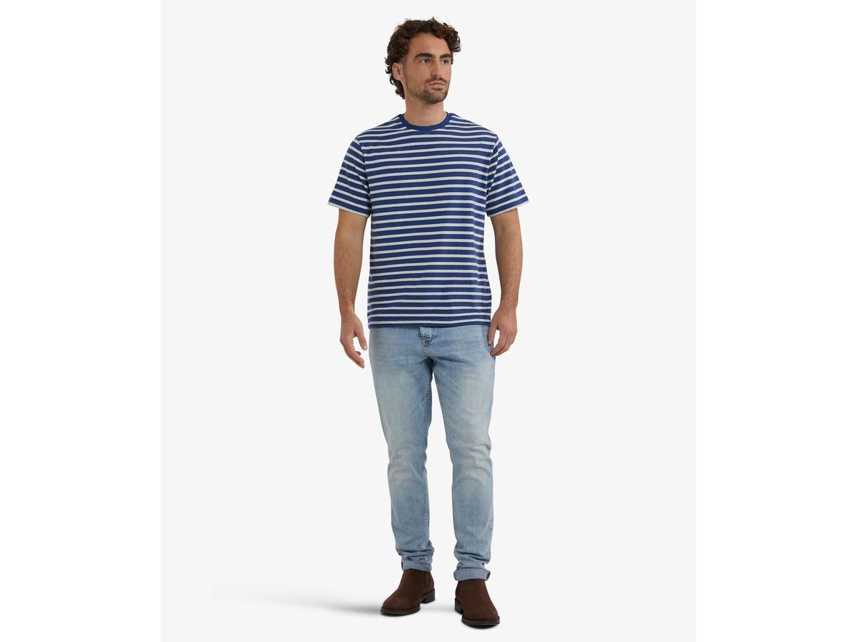 McGregor Strips T-Shirt - Worker Blue - maat S