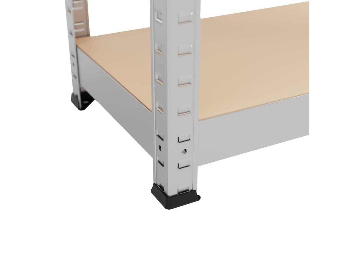 Metalkas Metalen Rek - Staal - Zwart - 40x90x180 cm - Draagvermogen 175 kg - 2 Stuks