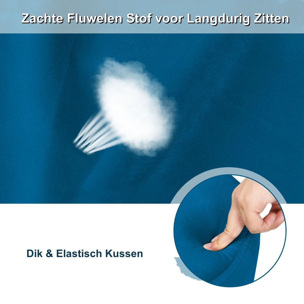 Coast Fluwelen Ronde Kruk - 39 x 39 x 46 cm - tot 100 kg Draagvermogen - Donkergroen Tint