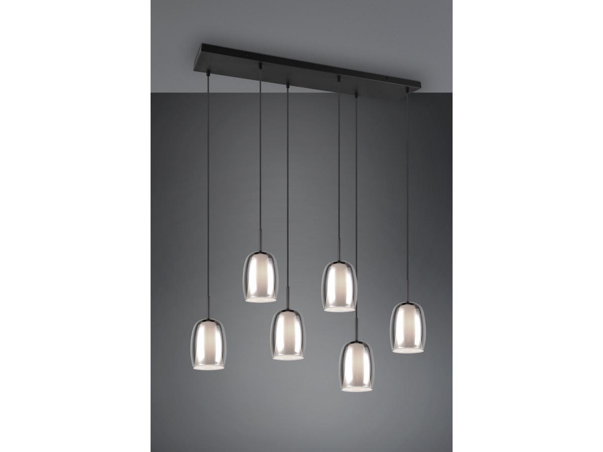 Trio Select Barret Hanglamp - 6x E14 Fitting - Zwart - 60 cm Diameter
