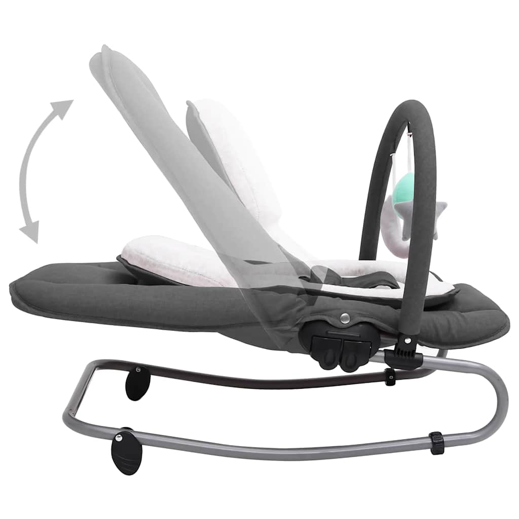 VidaXL Babyschommel - Met Veiligheidsgordel - Antraciet - 77 x 46 x 58 cm