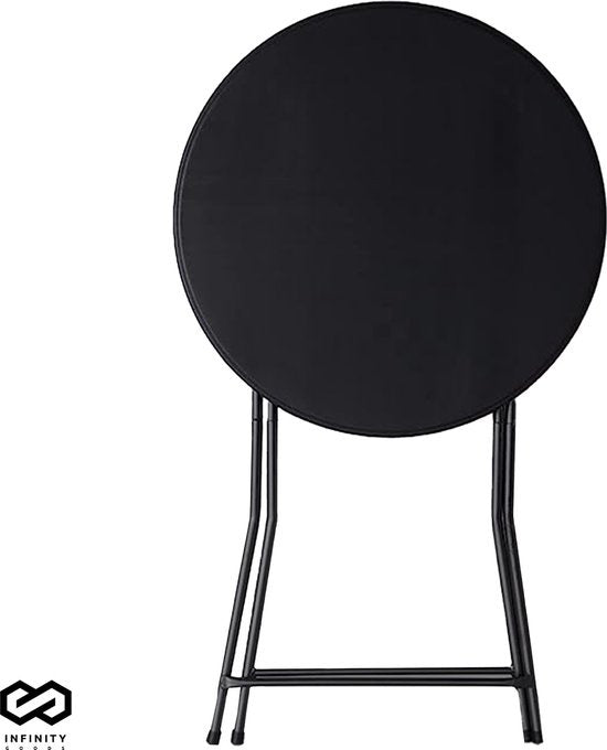 Infinity Goods Stevige Zwarte Statafels - Set van 2 - Inklapbaar - Ø 80 x 110 cm