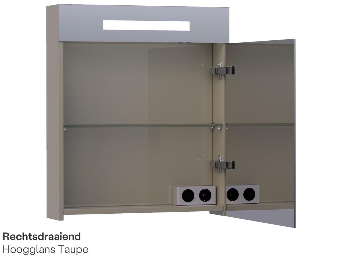 Brauer Double Face 60 Spiegelkast - 60 cm - Black Diamond - Linksdraaiend