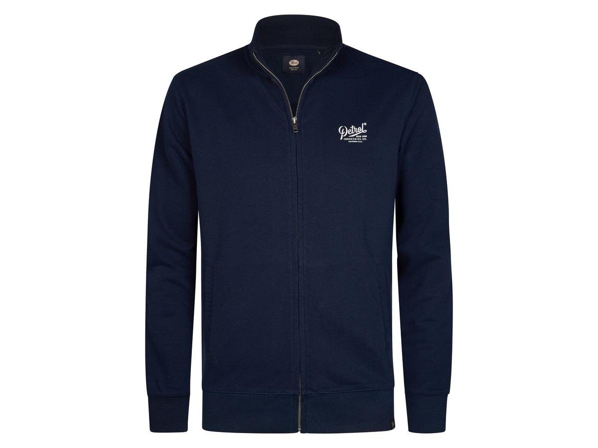 Petrol Industries Vest Navy Blue M-1060-SWC110-5178-S - Heren Sweater Collar Zip Maat M