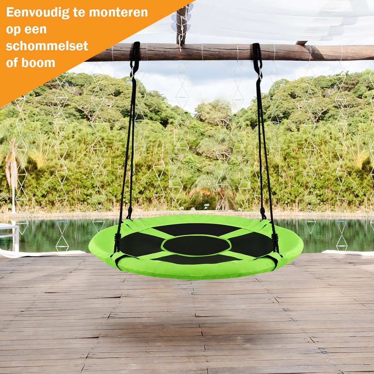 Coast Nestschommel - Kinderschommel - ø100cm - 150kg - Groen