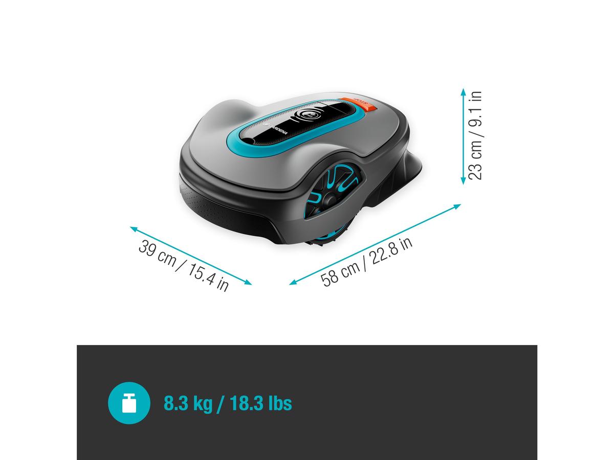 Gardena Robotmaaier Smart Sileno Life - 1500 m² - Inclusief Smart Gateway - Antraciet