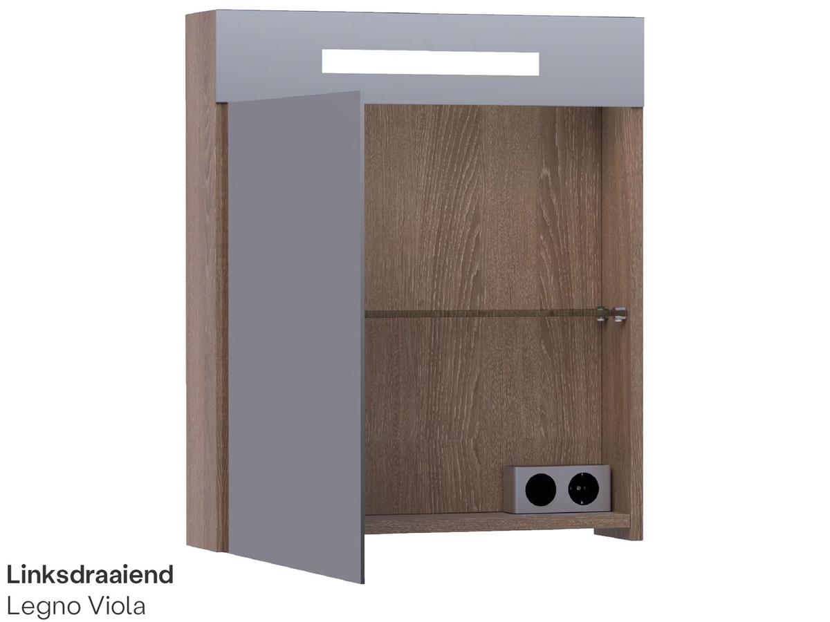 Brauer Double Face 60 Spiegelkast - 60 cm - Black Diamond - Linksdraaiend