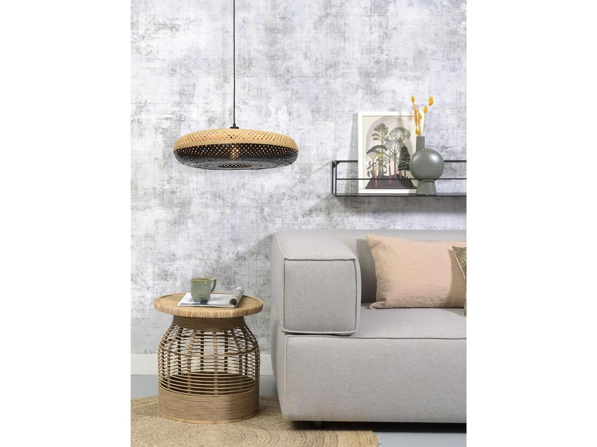 Good&Mojo Palawan Hanglamp - Bamboe en Zwart - Ø 60 cm x 15 cm