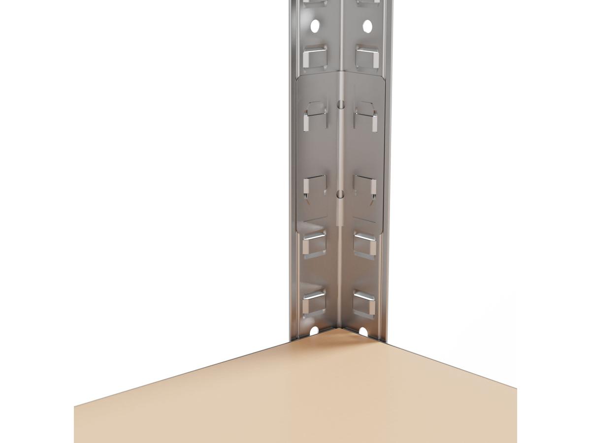 Metalkas Metalen Rek - Staal - Zwart - 40x90x180 cm - Draagvermogen 175 kg - 2 Stuks