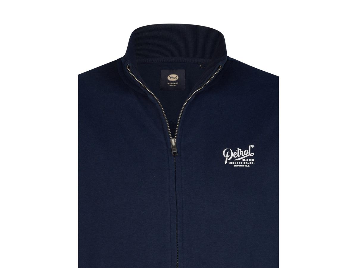Petrol Industries Vest Navy Blue M-1060-SWC110-5178-S - Heren Sweater Collar Zip Maat M