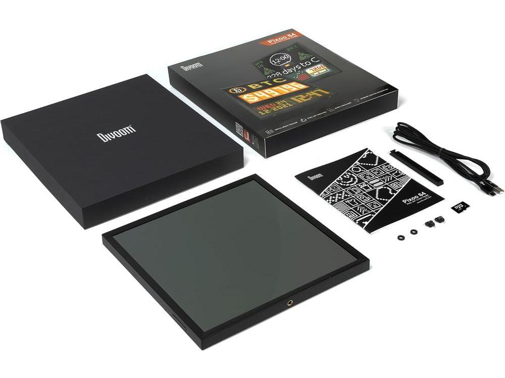 Divoom Digital Photo Frame - Modern Design - Zwart - 7 inch