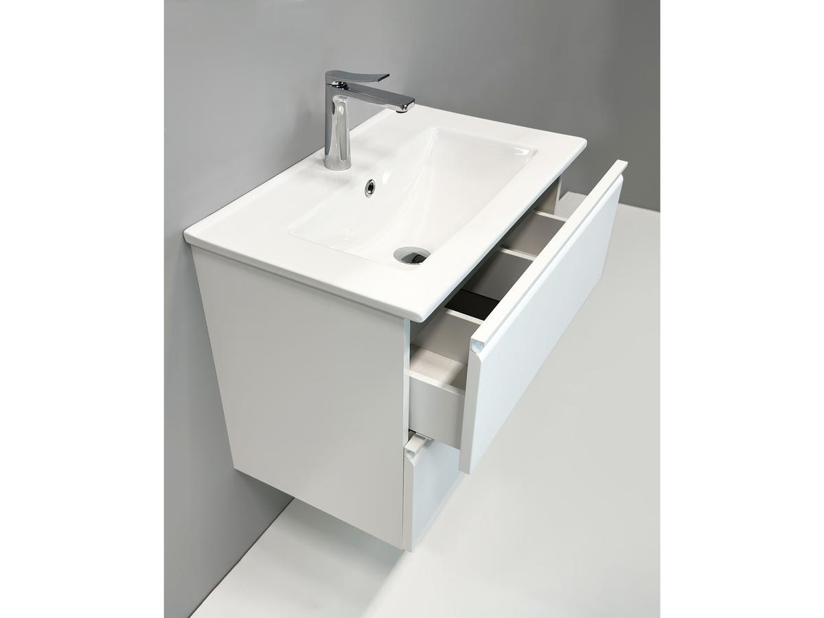 Kame Match Badmeubelset met Spiegel - Mat Wit - 80x81 cm