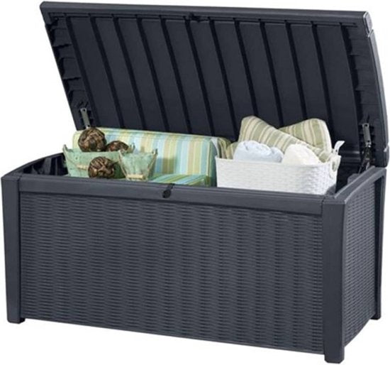 Keter Borneo Opbergbox - 416L - 129,5x70x62,5cm - Grafiet
