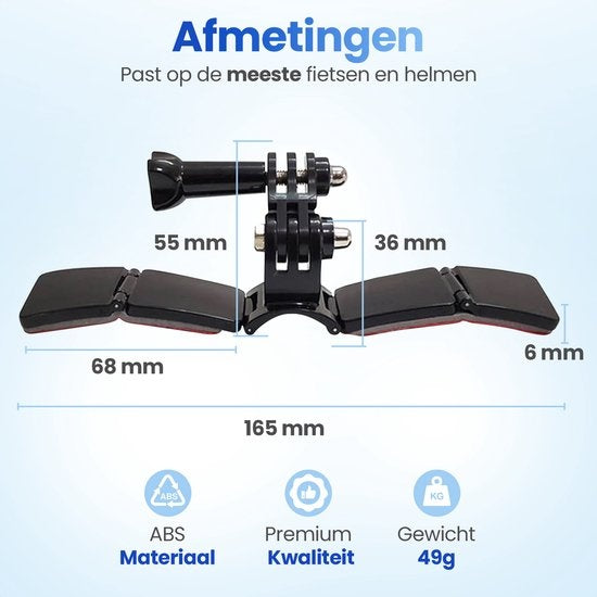 Garpex® Universele Helmet Mount - Helmhouder geschikt voor diverse Action Camera - Motorrijden - Universeel - Motorhelm