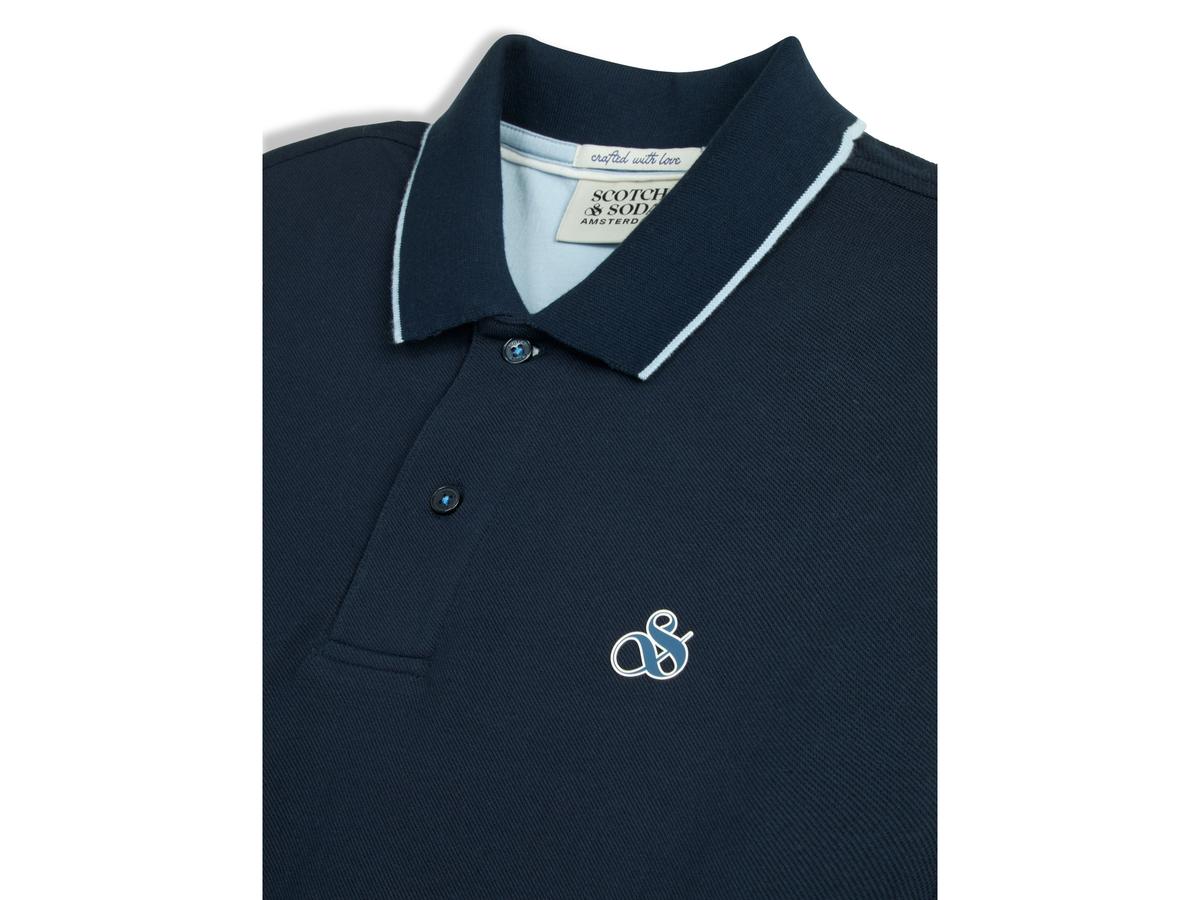 Scotch & Soda Tipped Poloshirt Heren XXL Glacier Ice 482 SSP26VMT-21156
