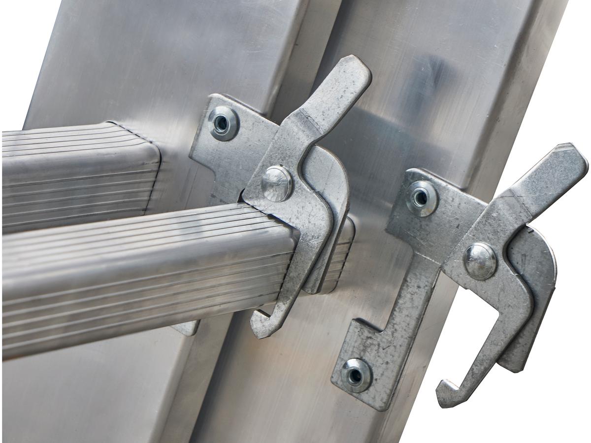 Drabest Combinatie Ladder - 2x 9 Treden - Aluminium - 2,70 m