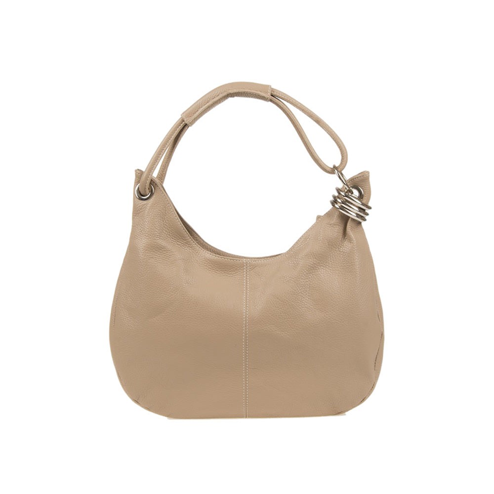 Anna Marellini Dames Handtas - Leer - Mint/Naturel - Met Afneembare Ketting