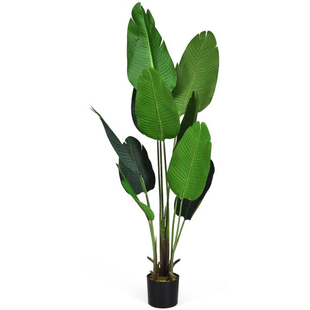 Coast Kunstmatige Tropische Palmboom - 160 cm - Decoratieve Binnenplant - Zwarte Pot