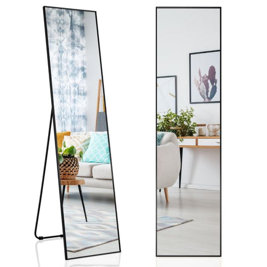 Coast Spiegel - Breukvast Glas - Verstelbaar - 160 x 40 x 2 cm - Zwart