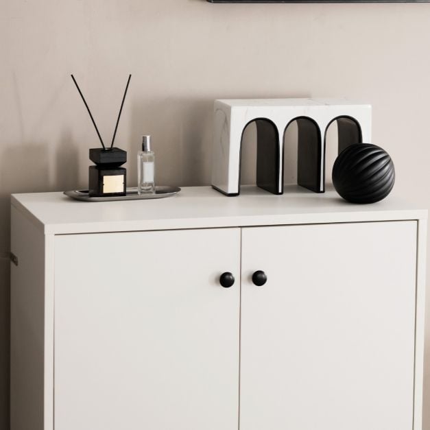 Coast Dressoir Wit – Moderne Opbergkast met 2 Deuren en 3 Planken – 72 x 34 x 85,5 cm