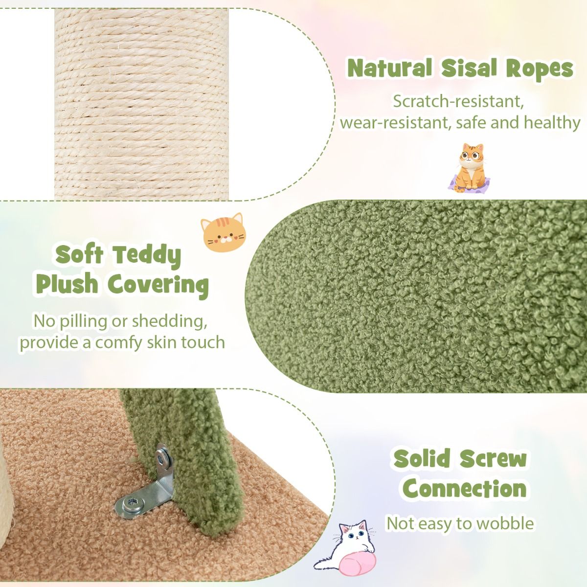 In Hoogte Verstelbare Krabpaal 218–253 cm – Luxe Kattentoren met 5 Verdiepingen, Ruimtecapsule, Sisal Krabpalen, Touw en Ladder – Voor Actieve en Rustende Katten