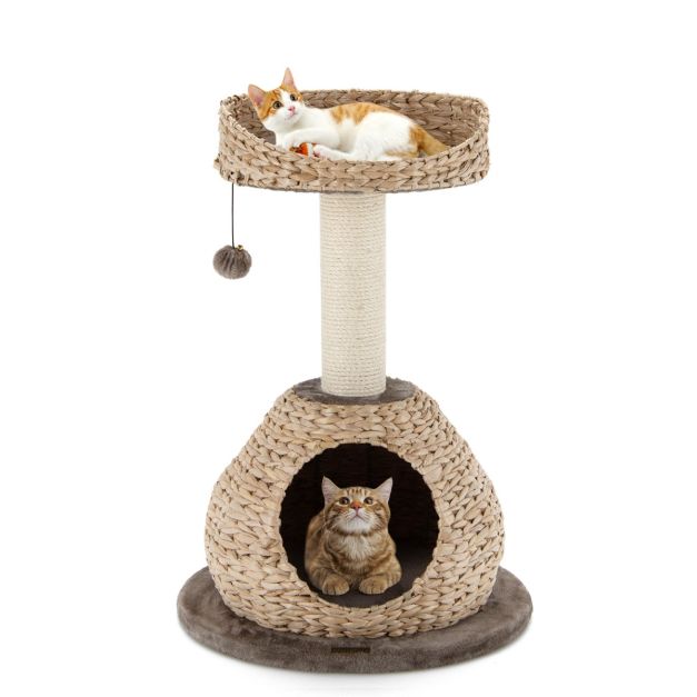 Coast kleine katboom met grot en natuurlijke sisal & handgemaakte mand ? 48 x 70,5 cm