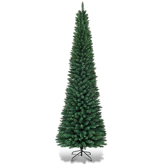 Coast Potlood Kerstboom 270 cm Groen - Slanke Kunstkerstboom met Metalen Standaard - 1500 Takken