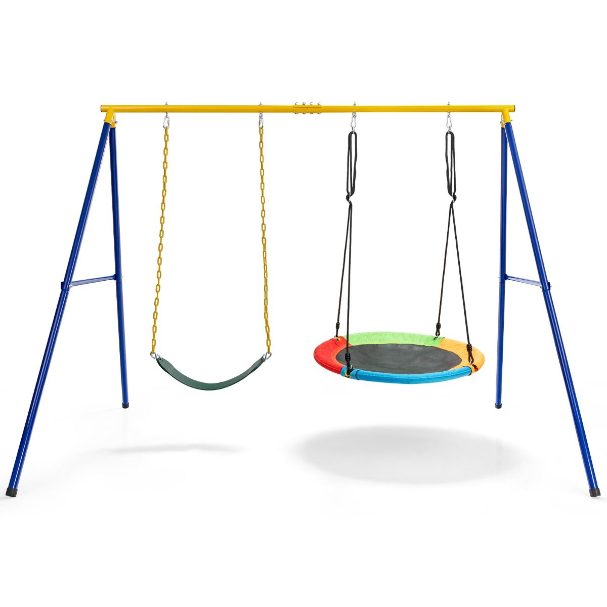 Coast Schommelset voor Kinderen Groen/Zwart – 257 x 183 x 183 cm – Met 2 Schommels