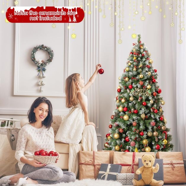 Cost - Kunstkerstboom met Verlichting - 420 Ledlampen - Wit/Groen - 195x106 cm