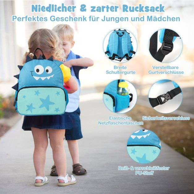 Coast Kinderkofferset Dinosaurus – 2-Delige Reisset met 18 Inch Zitkoffer en Rugzak – 47 x 23 x 38 cm