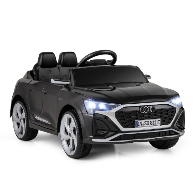 costway 12V Elektrische Auto voor kinderen - audi SQ8 - zwart